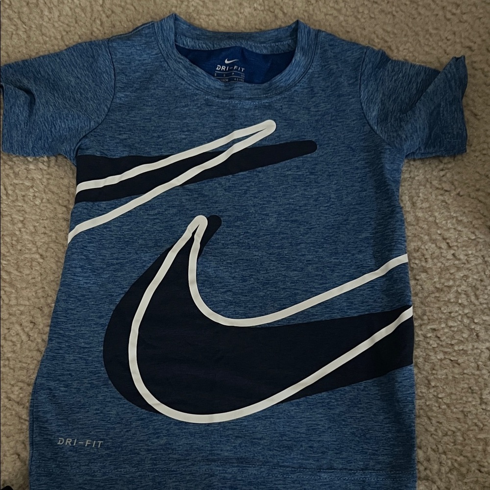 Nike Kids Heather Blue Dri-FIT Tee